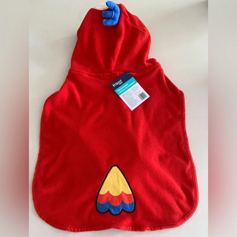 Frisco Red Colorful Macaw Terrycloth Bathrobe For Dog or Cat Medium NWT